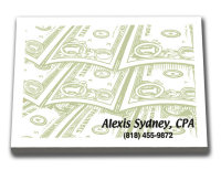 Sticky Notes: 4 inch x 3 inch Dollars Design Sticky Notes